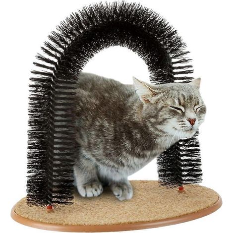 Brosse interactive pour chat, arche à griffer pour massage et toilettage des chatons (1/3)