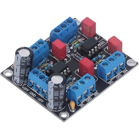 Carte de commande de puce 2, alimentation, module préamplificateur 4 canaux NE5532 5W DC12V‑15V