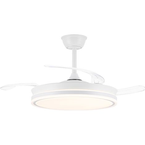 Evo White 72W 7920Lm CCT Dim Smart LED Ventilatore con pale retrattili (1/5)