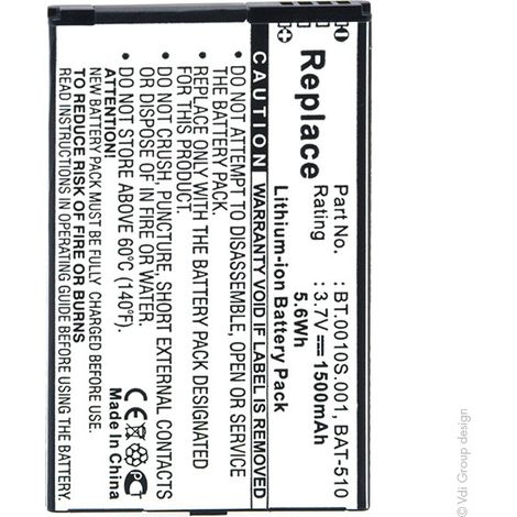 NX - Batterie téléphone, smartphone, GSM 3.7V 1500mAh - BAT-510BAT-510 (1ICP5/42/61)BT.0010S.001BT00 (1/4)