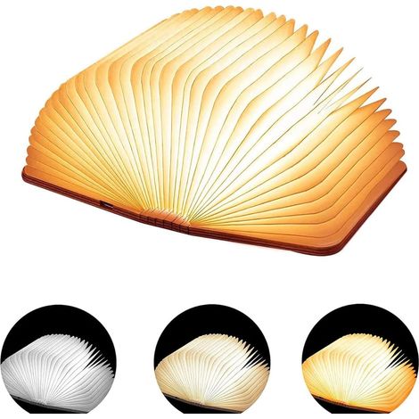 Lampe de lecture en bois, pliable à 360°, rechargeable, élégante (1/5)