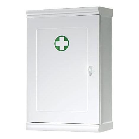 Gedy Armadietto da farmacia con chiave colore Bianco, Dimensioni 39,5X25X12,5 CM & 0,986 KG, armadietto farmacia da muro in ABS, Anni di garanzia 2, Design R&S (1/4)