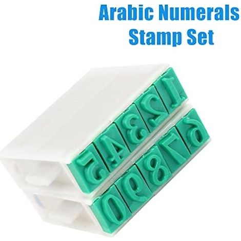 A Chiffre Tampon Ensemble 13mm 0-9 Chiffres Arabe Impression Combinaison Caoutchouc (1/4)
