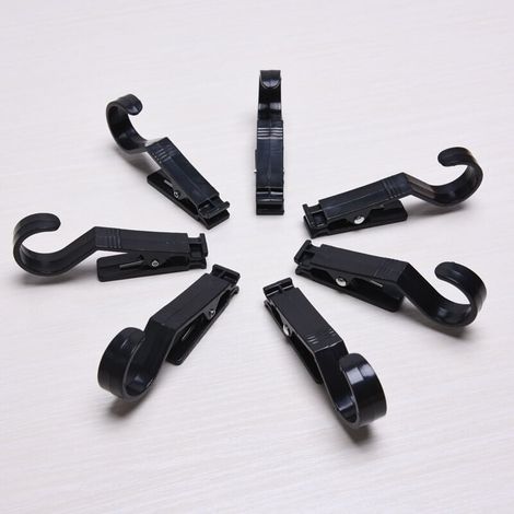 8 S-förmige Zeltlampenhaken für den Außenbereich, multifunktionale Haken, schwarz, 112 x 30 mm (1/4)