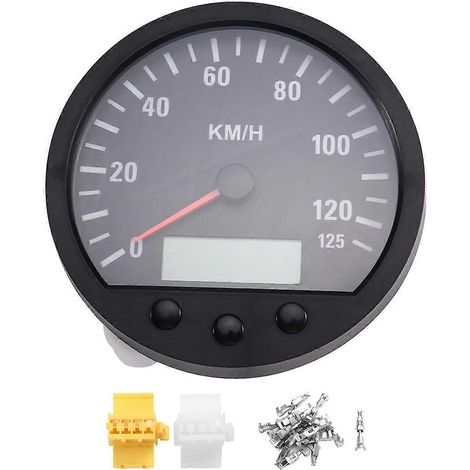 Nouveau compteur de vitesse/odomètre universel pour camions, diamètre 140 mm, 0-125 km/h, rétroéclairage, 9-36 V. (1/5)