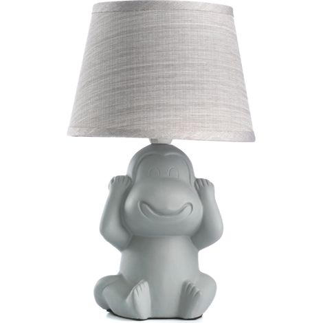 lumetto "monkey non sento" grigio, e14 (1/4)