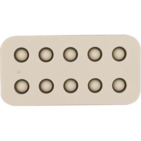 BUNTHAUS Moule en silicone pour cups de greffage “reine” – 2 rangées – Outil d’apiculture pour fabrication de cellules de cire (1/5)