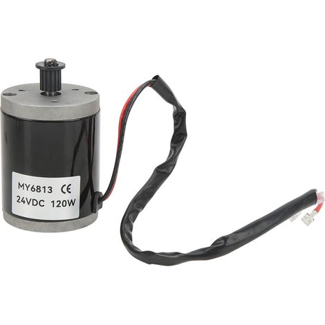 Moteur à balais avec courroie 420, moteur électrique en aluminium pour scooter électrique 24 V 120 W (1/5)