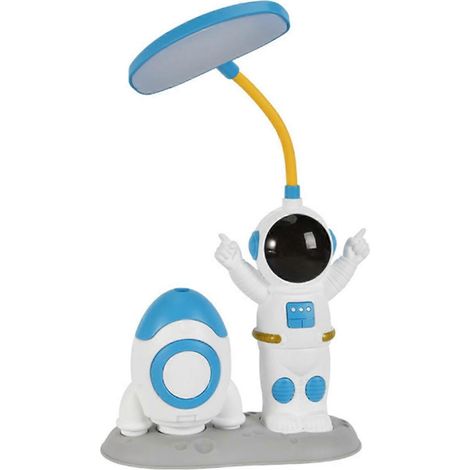 Lampe de bureau mignonne pour enfants, en ABS, 3 modes d'éclairage, rechargeable par USB, avec col de cygne et motif dessin animé, idéale pour la lecture au lit dans une chambre d'étudiant ou de cheve (1/5)