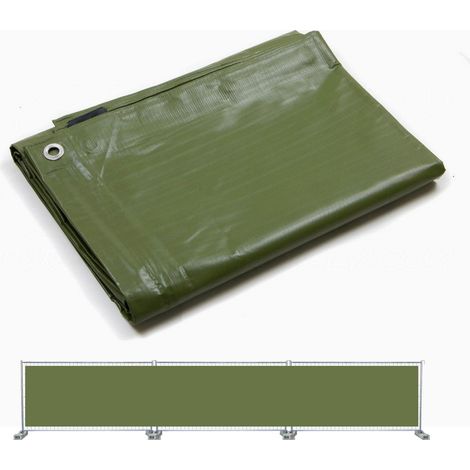 Telo Impermeabile da Esterno Verde (2mt x 25mt) - 300 g/m² Telone con Occhielli Rinforzati, Resistente ai Raggi UV e agli Strappi, per Barche, Legna, Piscine, Mobili da Giardino, Auto (1/5)