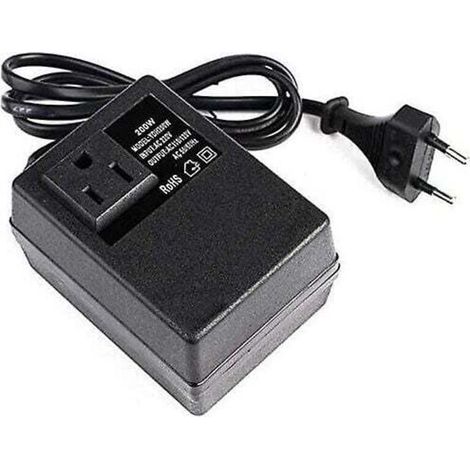 Dciustfhe Tension : 200 W - Transformateur : 220 V à 110 V - Prise européenne.