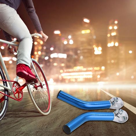 1 Paire de Bouchons de Guidon en Alliage d'Aluminium pour Vélo de Montagne et Route, Bleu (1/5)