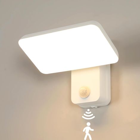 COMELY Applique Murale Interieur/Exterieur LED avec Détecteur de Mouvement, 16W 1800LM Appliques Murales LED, 360° Rotatif, IP65 Applique Lampe Moderne pour Porche Jardin, Lumière Chaude 3000K (1/5)