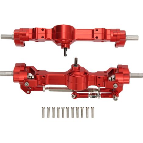 Essieux avant arrière en alliage d'aluminium pour MN 90 99S - Pièces de rechange RC rouges (1/5)
