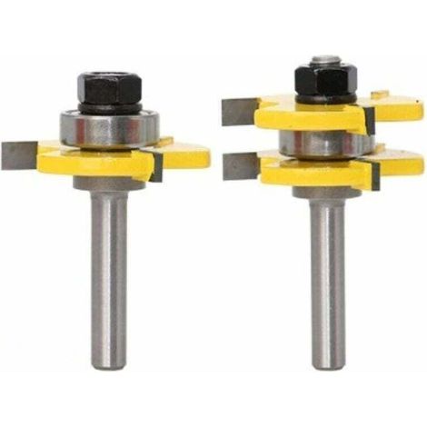 Fraise de rainure 8MM – Acier au tungstène – 3 dents – Revêtement téflon résistant à la chaleur – Pour bois, MDF, aggloméré (1/5)