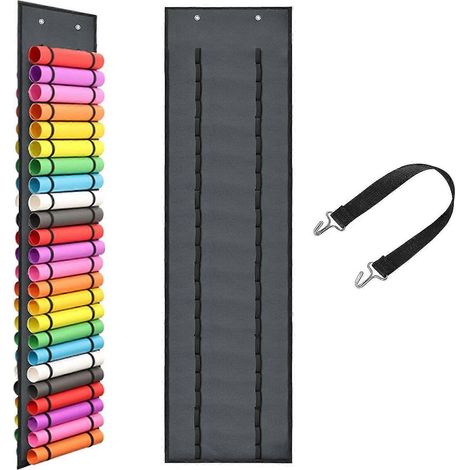 Porte-rouleaux de vinyle à 48 compartiments, organisateur mural de rangement pour rouleaux de vinyle, idéal pour les loisirs créatifs. (1/5)