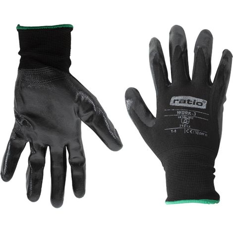 GUANTE NYLON C/RECUBR.NITRILO NEGR. T/10 - EHLIS (1/2)