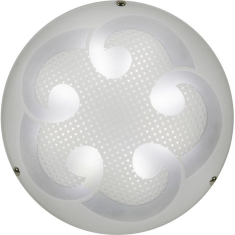 Plafonnier LED Candellux Monti 30cm 10W 6500K chrome/blanc (1/2)