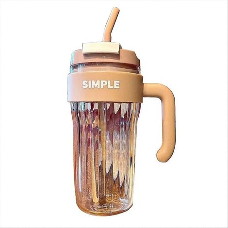 Einfacher und praktischer Plastikbecher mit großem Fassungsvermögen fürs Büro, ideal für Mädchen und Kaffee. (1/5)