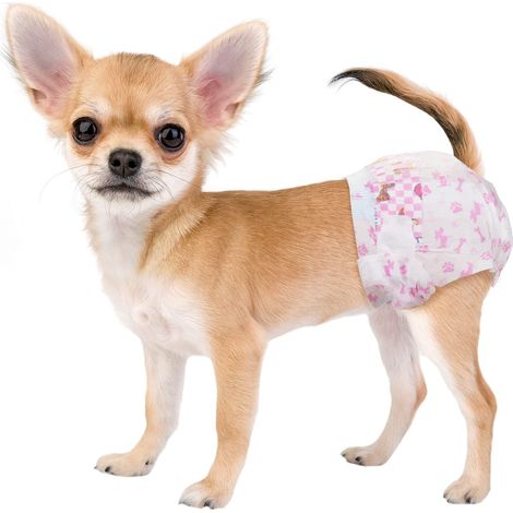 Couches pour Chiens Femelles, 45 pièces, Couches Super absorbantes pour Chiens, Couches pour Chiots avec Technologie Gel Flash Dry, Couches pour Chats étanches pour Chiens en Chaleur (1/5)