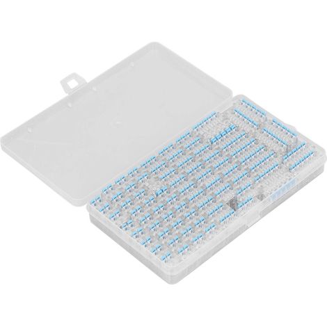 Kit de 75 connecteurs à levier pour câbles à raccordement rapide, assortiment de borniers à insertion, bleu (1/5)
