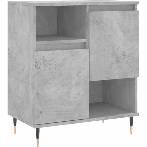 Credenza buffet cassettiera mobile contenitore organizer cucina soggiorno soggiorno 60 x 35 x 70 cm derivati del legno grigio 020031982