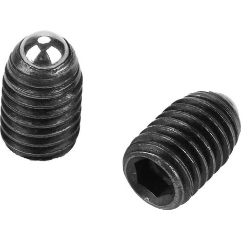 Lot de 10 pistons en acier inoxydable avec filetage à vis M8 - En acier inoxydable et carbone - Ressort à bille lisse (M8 x 12) (1/5)