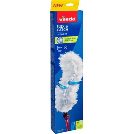 Langstieliger Staubwedel + 1 Vileda Flex&Catch Nachfüllpackung