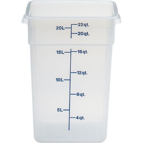 Boîte à provisions carrée Translucide 20.8L Camsquare - Lot de 6 - Cambro