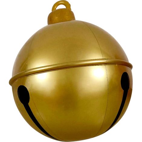 Globe De Noël Gonflable - 60 cm - En Pvc - Décoration Extérieure Jardin Cour Terrasse - Ballon De Noël En Forme De Cloche - 1 Pièce
