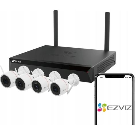 Ezviz Kit de Videovigilancia IP Inalámbrica – 4x Cámaras 4MP H3C + NVR Wi-Fi 8 Canales CS-BW3844-KIT