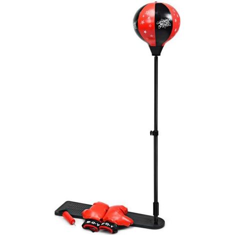 Punching Ball - Hauteur Réglable 85-130 cm - Pour Enfants À Partir de 8 Ans - Avec Gants et Pompe Manuelle - 1 Pièce (1/4)