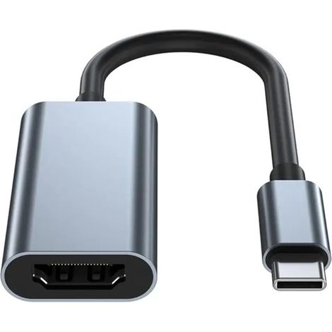 Adaptateur USB 3.1 Type-C – Convertisseur vidéo Type-C vers HDMI pour PC, ordinateur portable, ordinateur et téléphone portable – (4K 60 Hz, Gris)