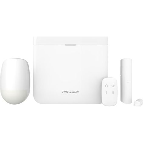 Hikvision – Kit alarme sans fil 64 zones – Portée jusqu'à 2000 m – Alimentation 100-240 V AC – Cryptage AES-128 – DSPWA64KITWE (1/5)