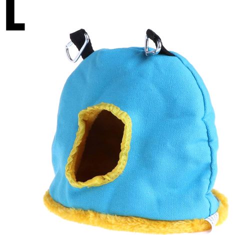 Nid doux rond pour oiseaux, hamac suspendu d'hiver en peluche pour petite cage, chaud et confortable.