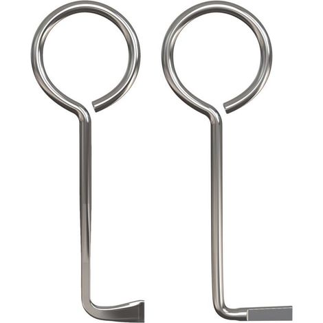 Lot de 2 clés à serrure professionnelles universelles pour ouvrir presque toutes les portes, clés universelles pour portes de chambre, serrurier (1/4)