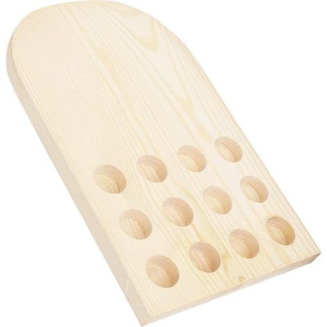 Porte-Flacon Structure Simple D'huiles Essentielles en Bois Beige et Compartiments pour Rangement Sécurisé des Petites Bouteilles, pour Salon de Massage et Domicile (1/5)