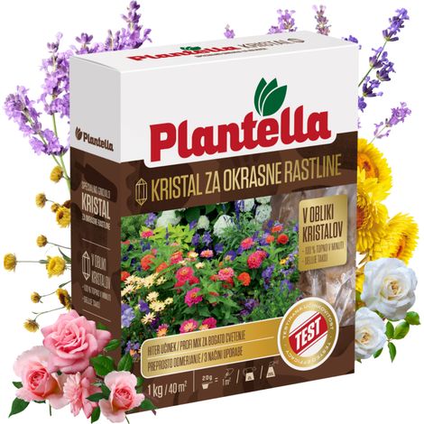 PLANTELLA Dünger für Blühpflanzen, Hecken, Rosen und Lavendelsträucher, 1 kg