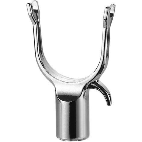 Multifunktionaler U-förmiger Metallhaken für Kleiderstangen – Ersatzhaken, langer Arm, silber
