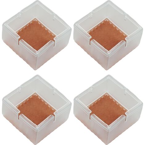 Patins de protection en silicone pour pieds meubles, carrés, (1/5)