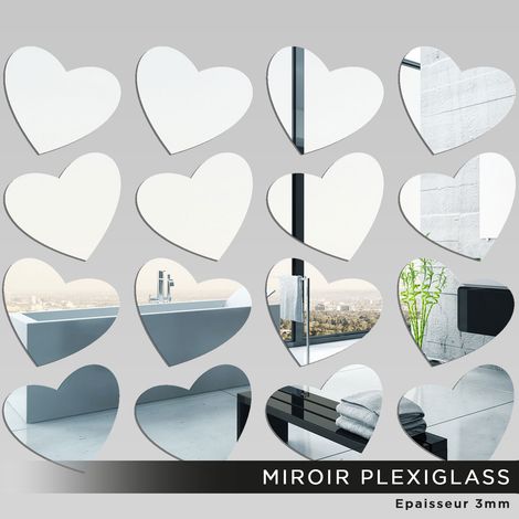 Kit Miroir Plexiglass - Coeurs - KIT 180x220 cm (1/2)