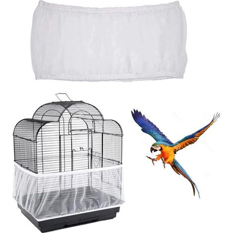 Funda de malla lavable para jaulas de pájaros，transpirable y a prueba de polvo，disponible en varios tamaños para diferentes jaulas de pájaros (1/5)