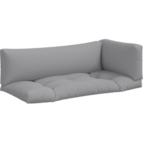 Maison Exclusive - Palettenkissen 3-tlg. Grau Stoff