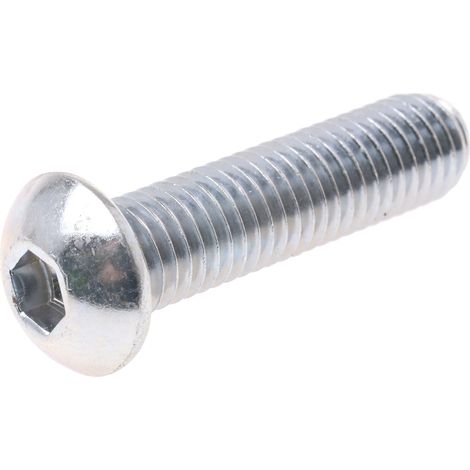 Vis à six pans creux, M10 x 40mm, tête Vis bombée à tête creuse hexagonale, en Acier ( Prix pour Sachet de 50 )