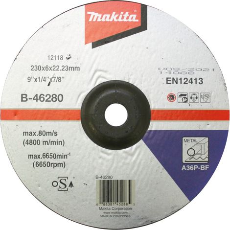 Makita Disco de desbaste 230 x 6 mm acero - B-46280