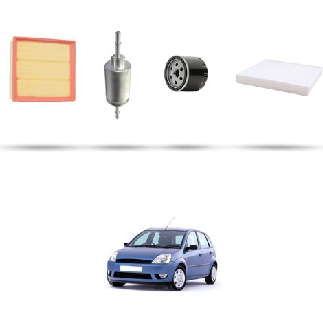 Kit tagliando 4 filtri compatibile con Ford Fiesta V 1.4 16v 59kw dal 2002 (1/5)