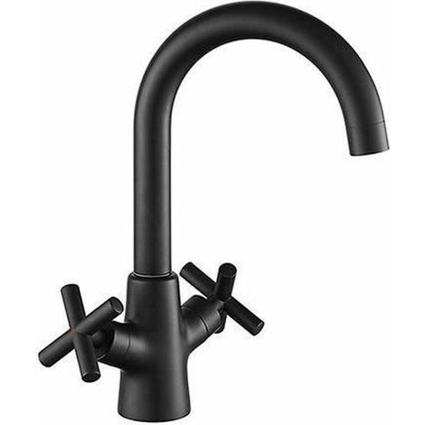 Edouard-Rousseau NANKA grifo lavabo negro elegante (1/2)
