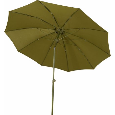 PAOLO Mittelstockschirm Ø270 cm olive Gestell Alu olive, Streben Fiberglas, Bezug 100% Polyester, 180g/m² olive, Lichtschutzfaktor UPF 50+ (1/5)