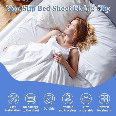 Attache Drap Housse - Sangle Triangulaire Réglable avec Pince Métallique - Pour Lit Matelas Housses Siège Voiture Canapé - 4 Pièces (1/5)