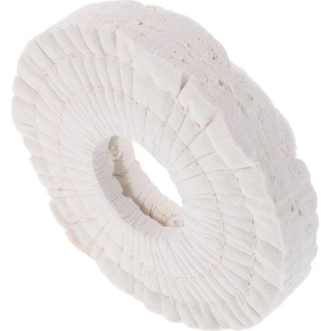 Roue à Polir en Coton Blanc 150x50x20mm pour Plaqueuse de Chants, Accessoire Industriel de Polissage pour Travail Bois, Pièce de Machine à Plaquer les Chants, Outil de Finition (1/5)